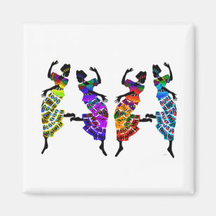 African Foot Dance Magnet
