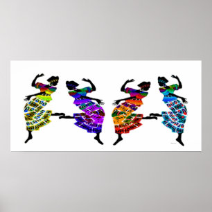 African Foot Dance Poster