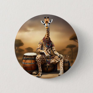 African Giraffe Bongo Drum Player Knapp