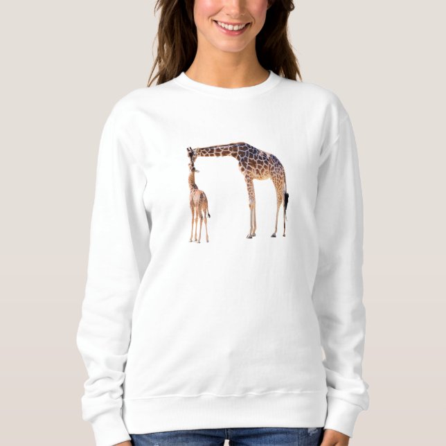 African Giraffes Sweatshirt T Shirt (Framsida)