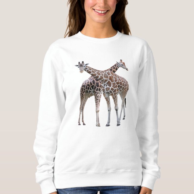 African Giraffes Sweatshirt T Shirt (Framsida)