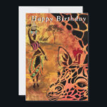 African Girl and Giraffe Friends - Grattis på föde<br><div class="desc">Grattis på födelsedagen - African Girl and Giraffe - Friends - Art Teckning - Afrika Animal and People Painting Collection by MIGNED - Add your Text / Namn</div>