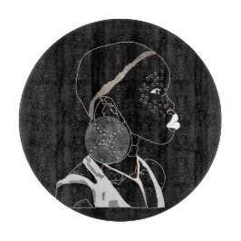 African Girl Black and White Artwork