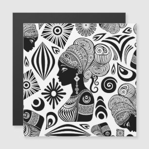 African Girl Porträtt Tribal Tattoo