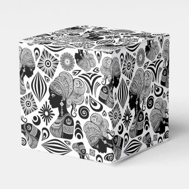 African Girl Porträtt Tribal Tattoo Presentaskar (Framsidan Sidan)