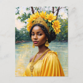 African Goddess Oshun Orisha Art Vykort