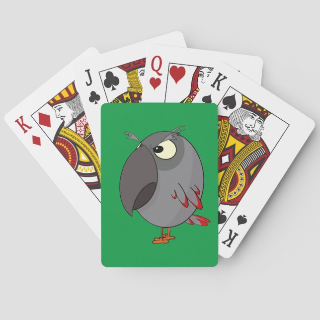 African Grått Parrot Casinokort (Baksidan)