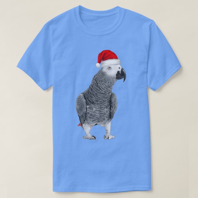African Grått Parrot God jul T Shirt (Design framsida)