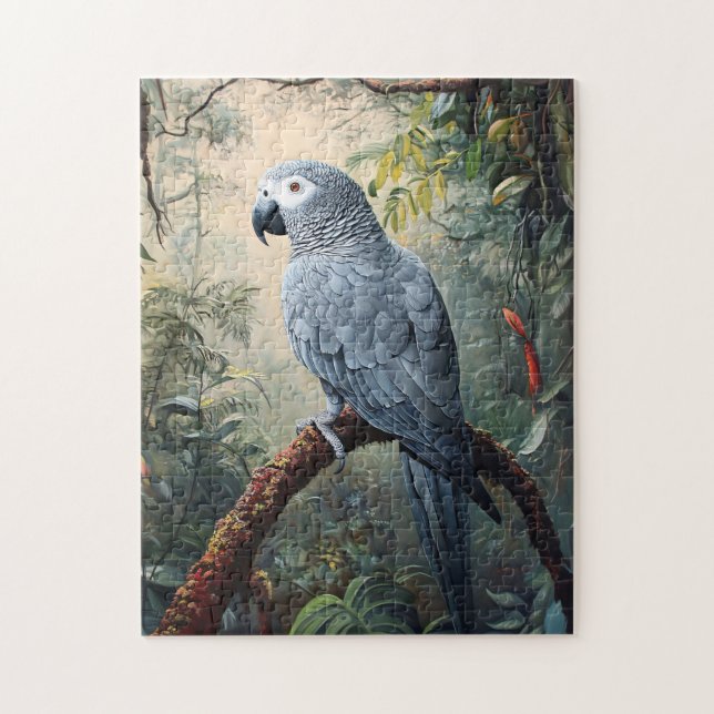 African Grått Parrot Pussel (Vertikal)