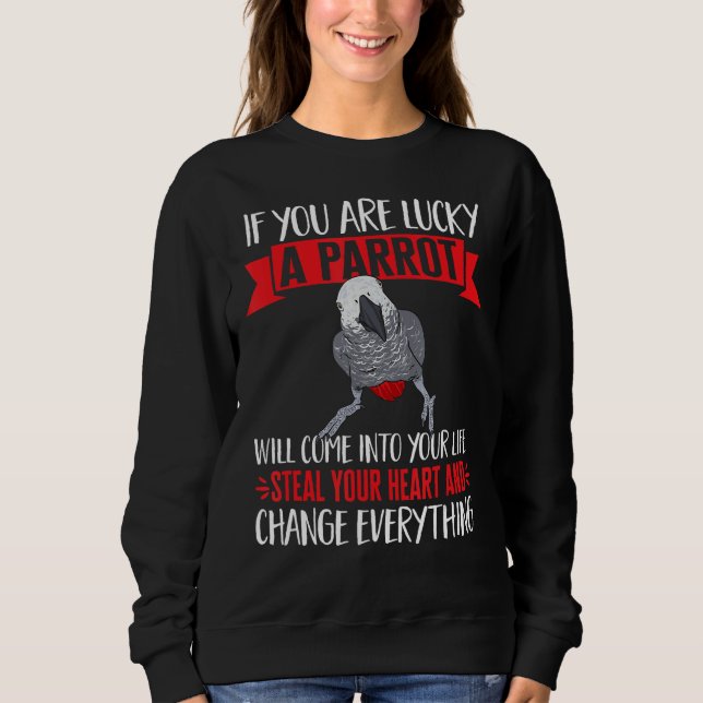 African Grått Parrot T Shirt (Framsida)