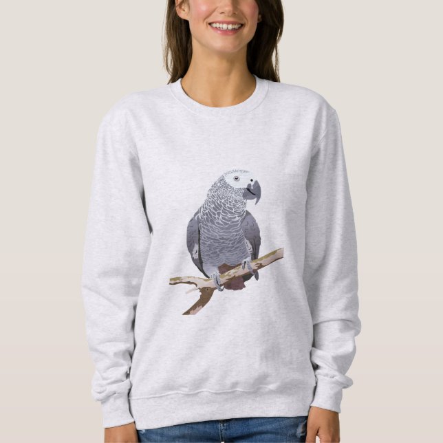 African Grått Parrot T Shirt (Framsida)