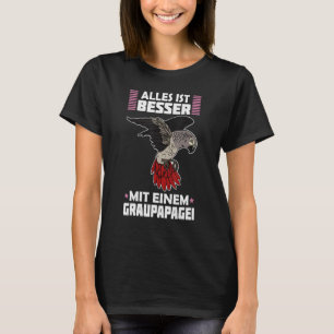 African Grått Parrots Biolog Ornitholog Birdw T Shirt