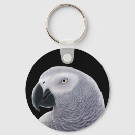 African Grått Porträtt Nyckelring