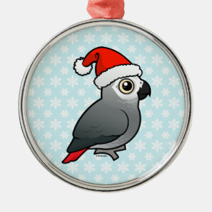 African Grått Santa Julgransprydnad Metall