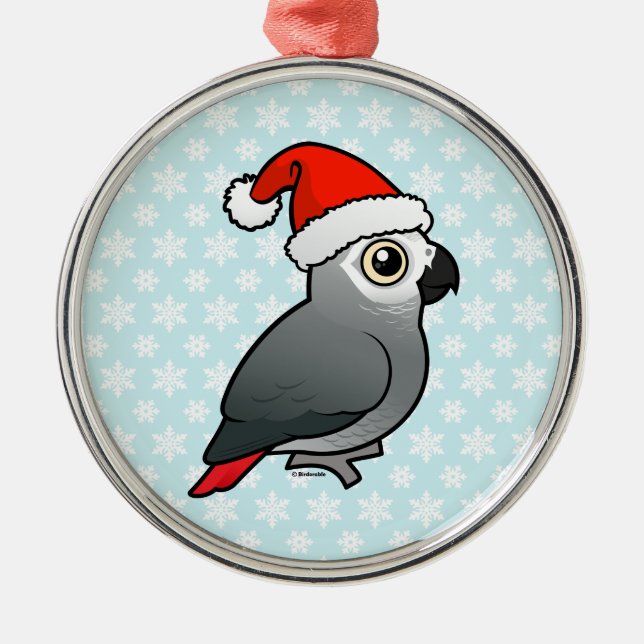 African Grått Santa Julgransprydnad Metall (Framsidan)