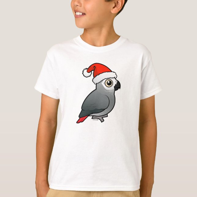 African Grått Santa T Shirt (Framsida)