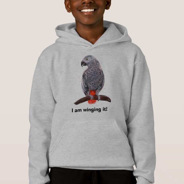 African grått t shirt (Framsida)