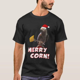 African Grey Papegoja Jul Glad Majs Långärmad T Shirt