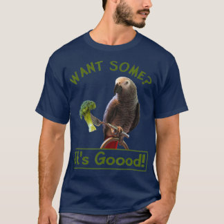 African Grey Parrot Broccoli  for Men Women Kids T Shirt