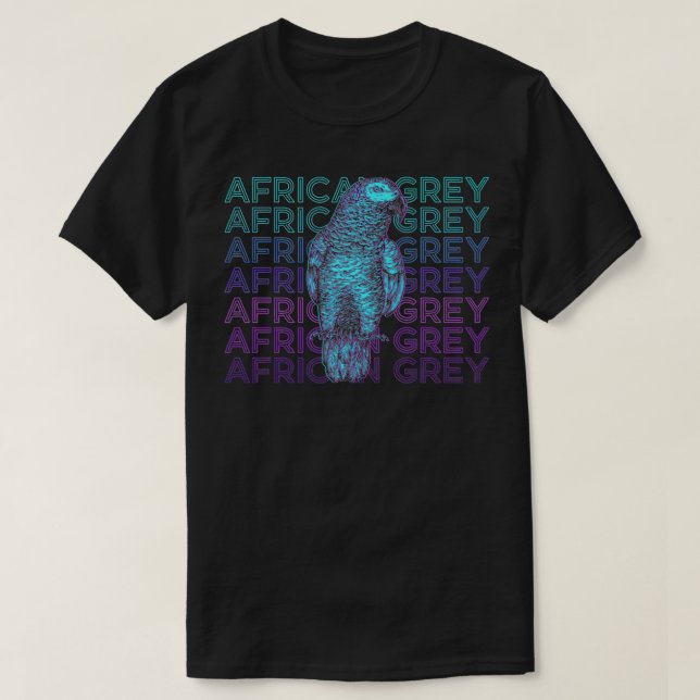 African Grey Parrot Retro African Grey Premium  T Shirt (Design framsida)