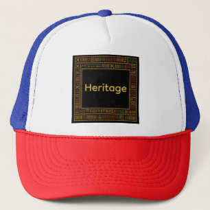 African Guld Kente Mönster Hat Keps