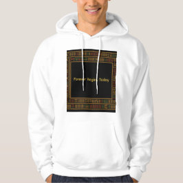 African Guld Kente Mönster Hoodie