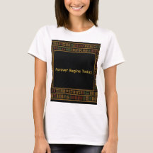 African Guld Kente Mönster T-Shirt