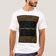 African Guld Kente Mönster T-Shirt