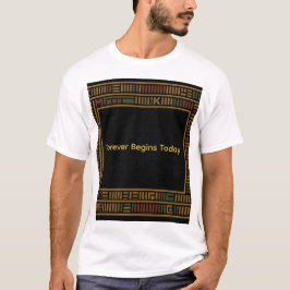 African Guld Kente Mönster T-Shirt