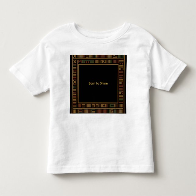 African Guld Kente Småbarn T-Shirt (Framsida)