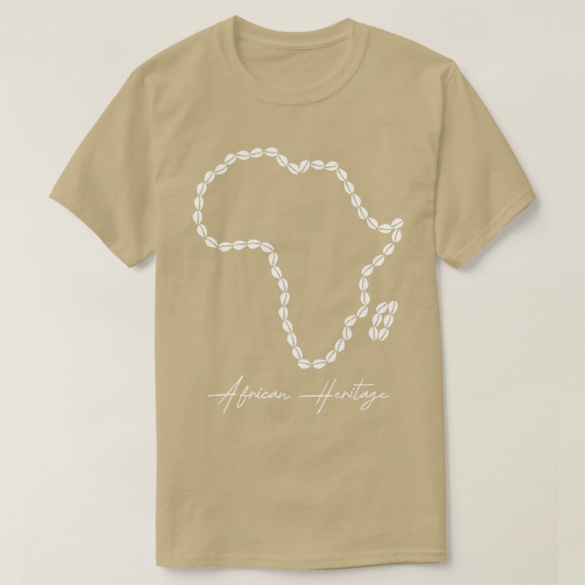 African Heritage Cowrie Karta T Shirt (Design framsida)