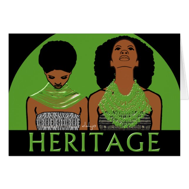 AFRICAN Heritage Hälsningskort (Framsidan Horizontal)