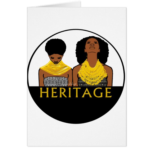 AFRICAN Heritage Hälsningskort (Framsidan)