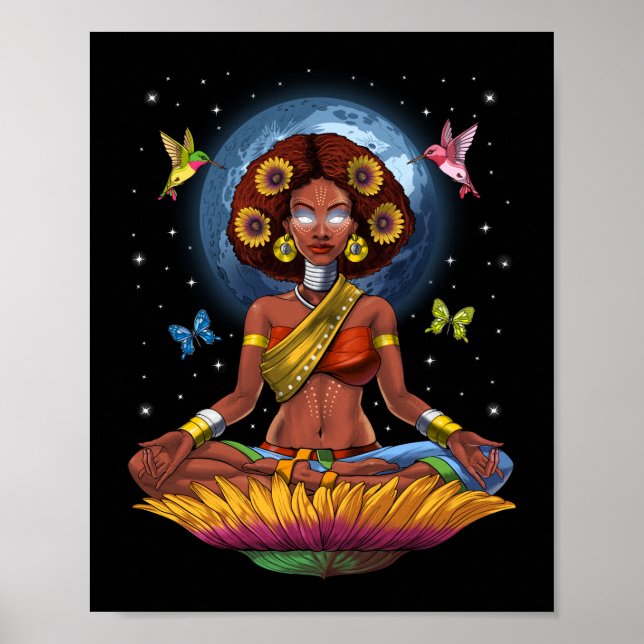 African Hippie Yoga Poster (Framsidan)