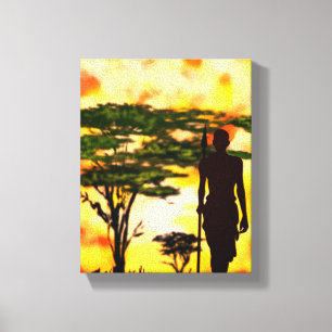 African Hunter Kanvastryck