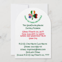 African Irish Shamrock Family Reunion Inbjudningar