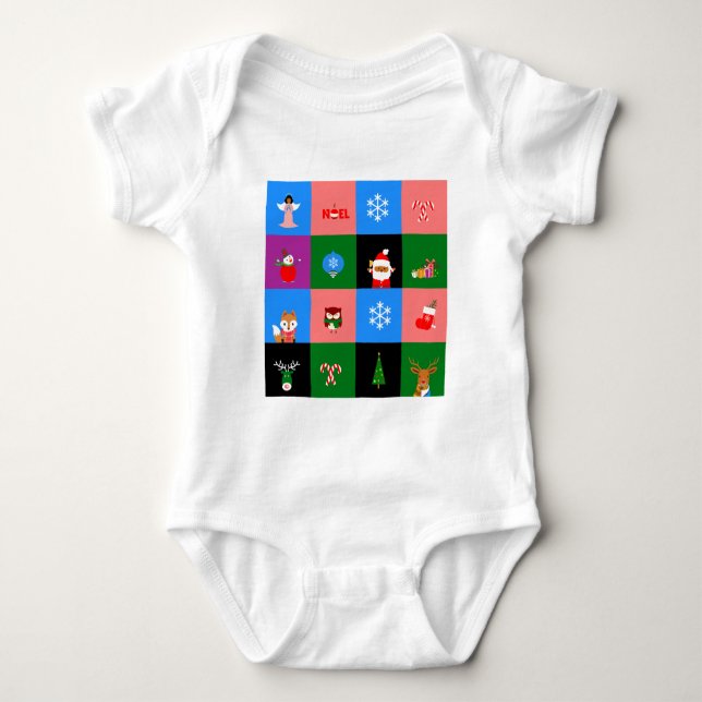 African jultomten colorblock t shirt (Framsida)