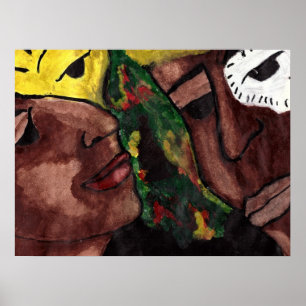 AFRICAN KÄRLEK MASK POSTER