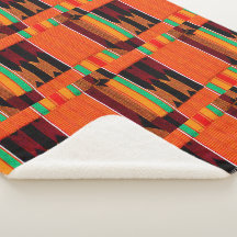 African Kenta Trasa Skriv ut Sherpa Blanket