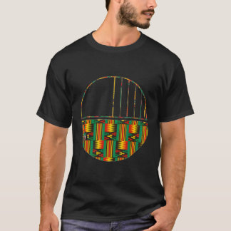 African Kente Mönster Geometric Minimal Halvercirc T Shirt