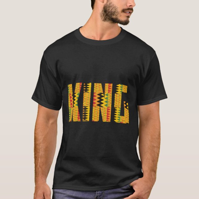 African King For Kente T Shirt (Framsida)