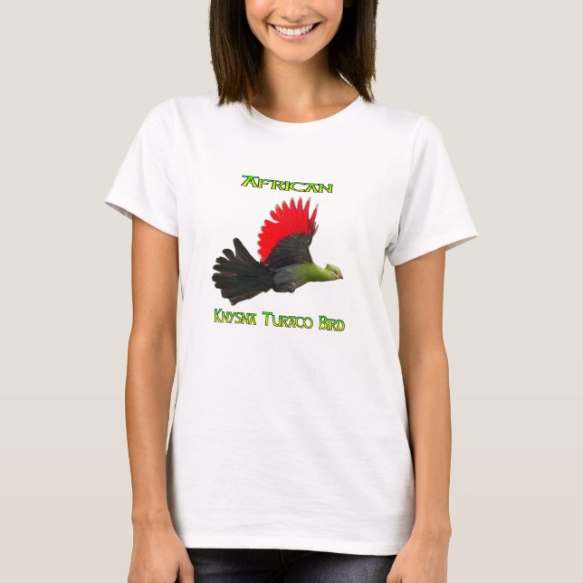 African Knysna Turaco Bird T-Shirt (Framsida)