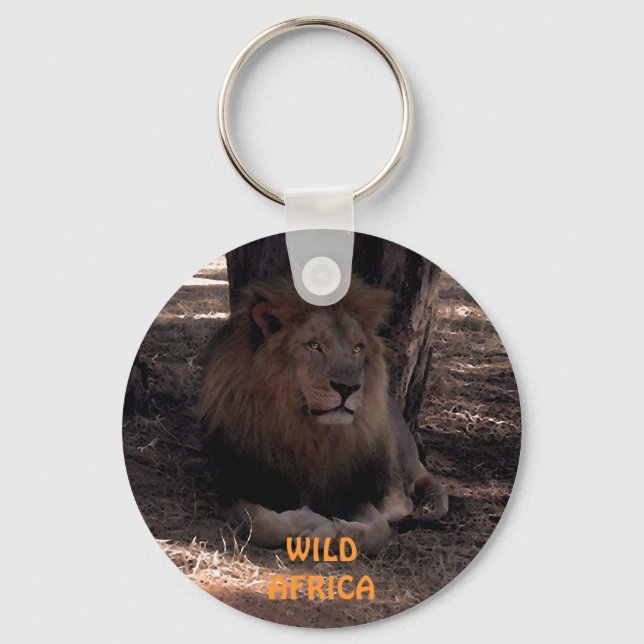 AFRICAN LEJON Wildlife Keychain Nyckelring (Framsida)