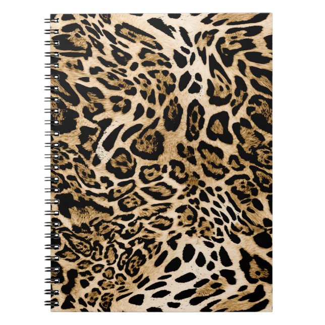 African Leopard Päls: Seamless Animal Struktur Anteckningsbok (Framsidan)