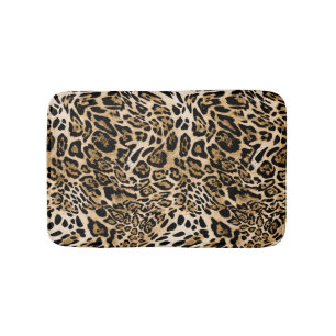 African Leopard Päls: Seamless Animal Struktur Badrumsmatta