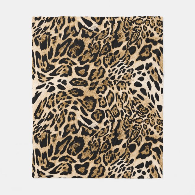 African Leopard Päls: Seamless Animal Struktur Fleecefilt (Framsidan)