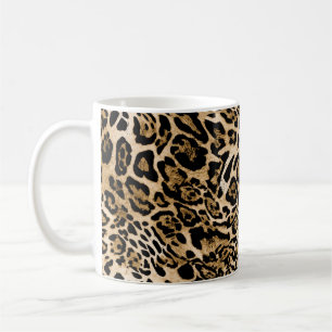 African Leopard Päls: Seamless Animal Struktur Kaffemugg