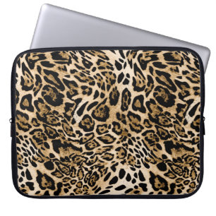 African Leopard Päls: Seamless Animal Struktur Laptop Fodral