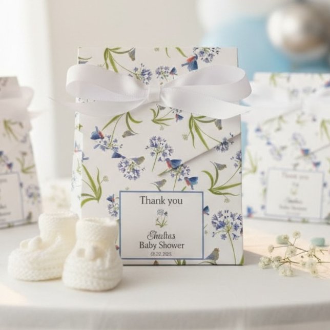 African Lily with Bluebird Mother and Baby Presentaskar (Skapare uppladdad)