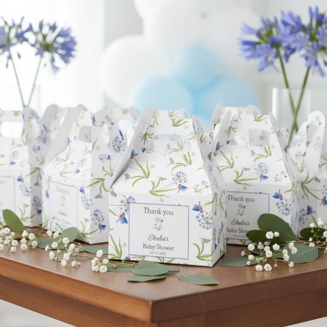 African Lily with Bluebird Mother and Baby Presentaskar (Skapare uppladdad)